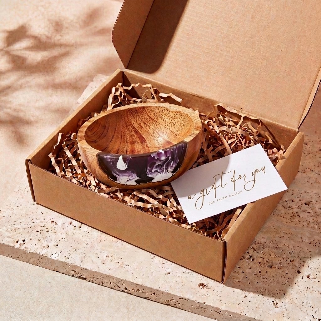Resin Bowl in Lilac - a gift moment, wrapped and ready
