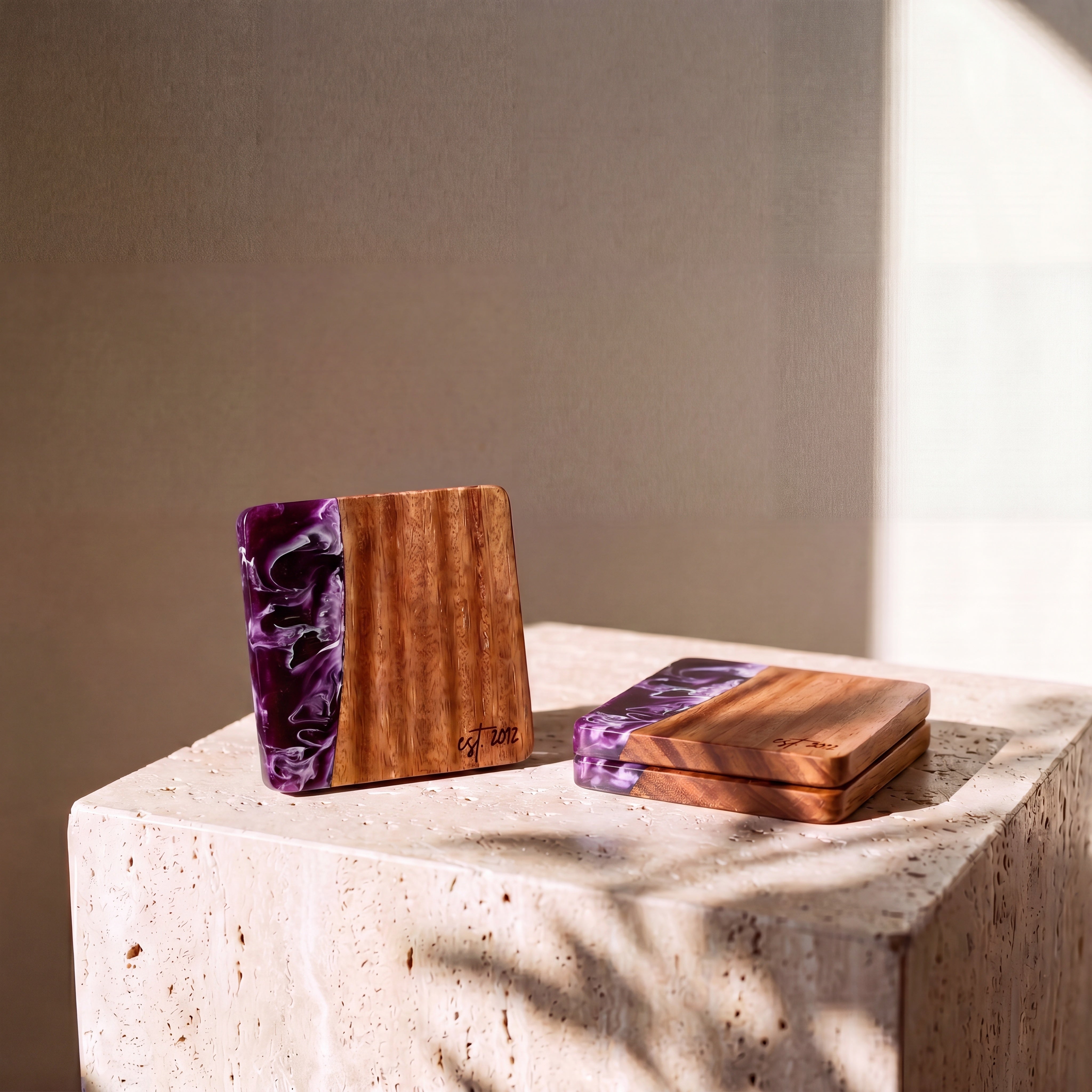The Entertainer's Bundle in Lilac - Resin coaster hero
