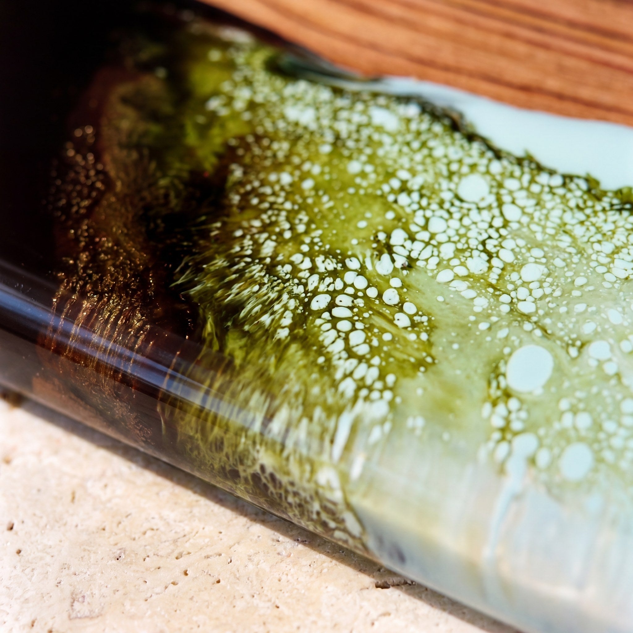 The Entertainer's Bundle in Sage Green - Large paddle resin pattern close-up