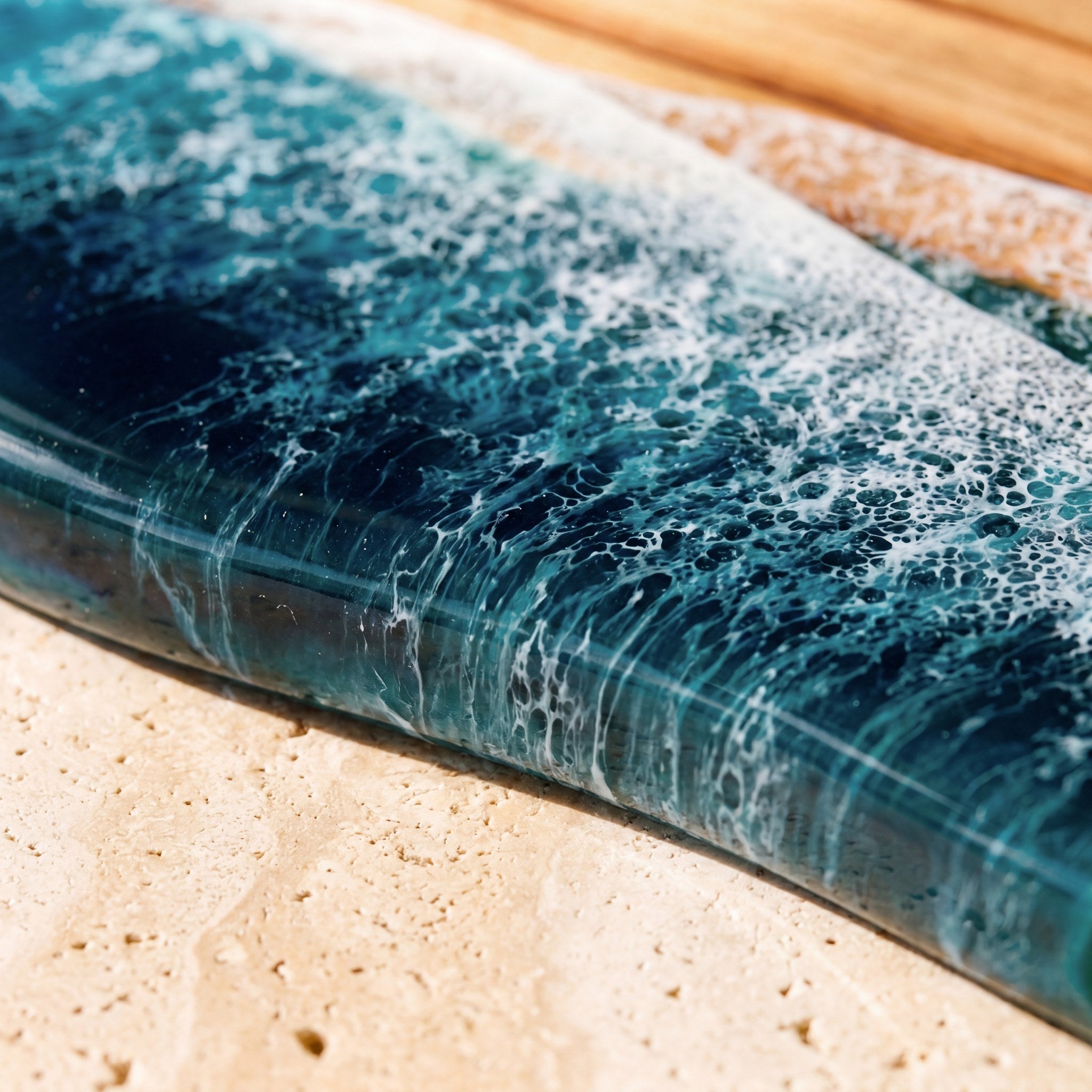 The Entertainer's Bundle in Seascape - Medium paddle resin pattern close-up