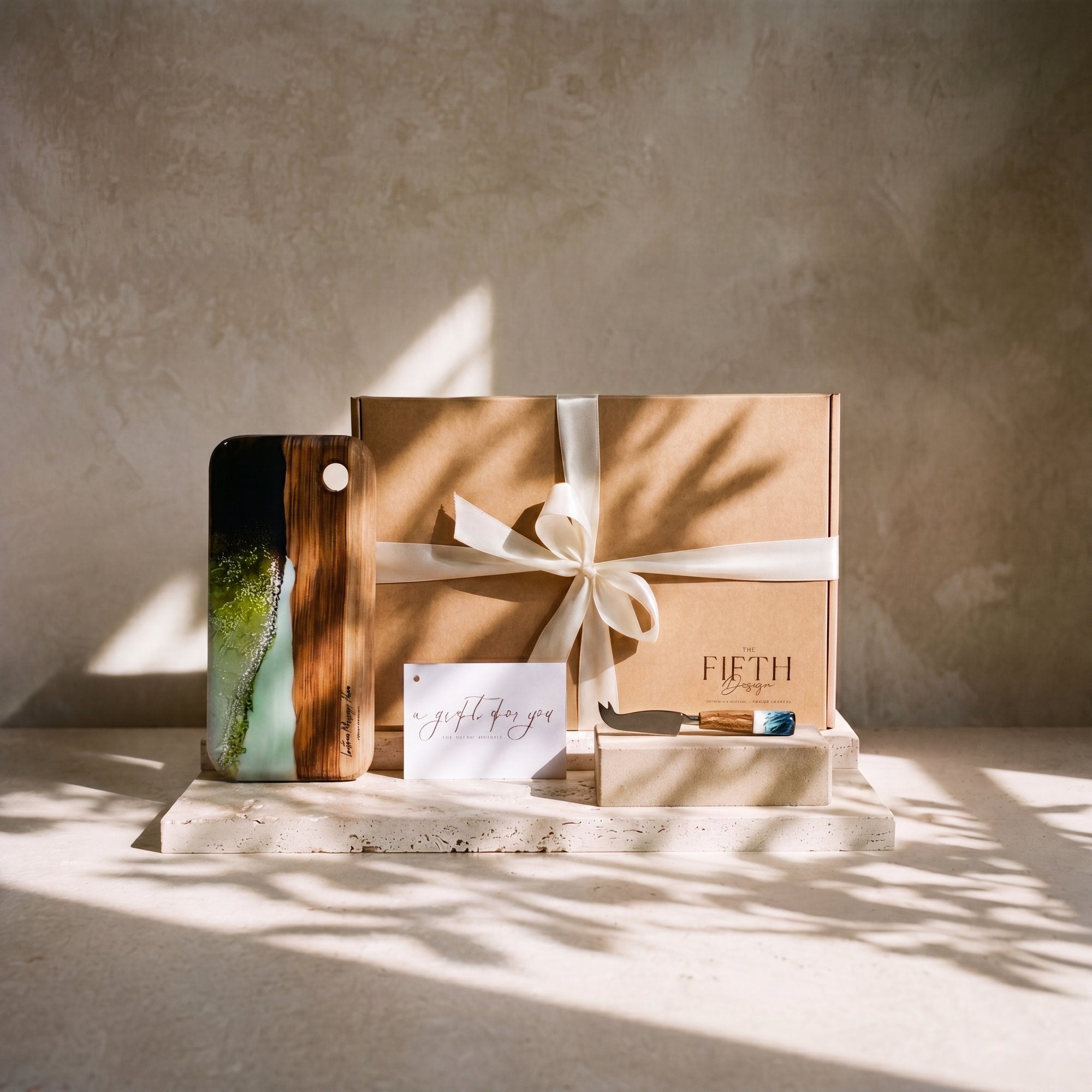 Nibbles Gift Box in Sage Green - Gift set hero with branded gift box
