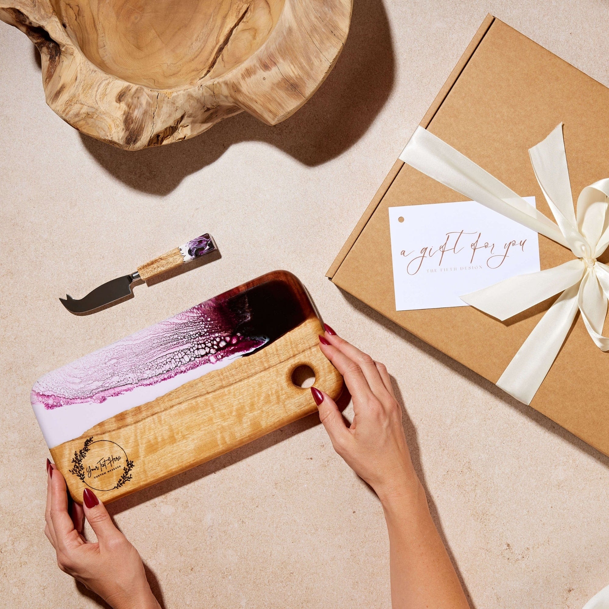 The Nibbles Gift Box in Lilac - Scale reference showing all pieces together