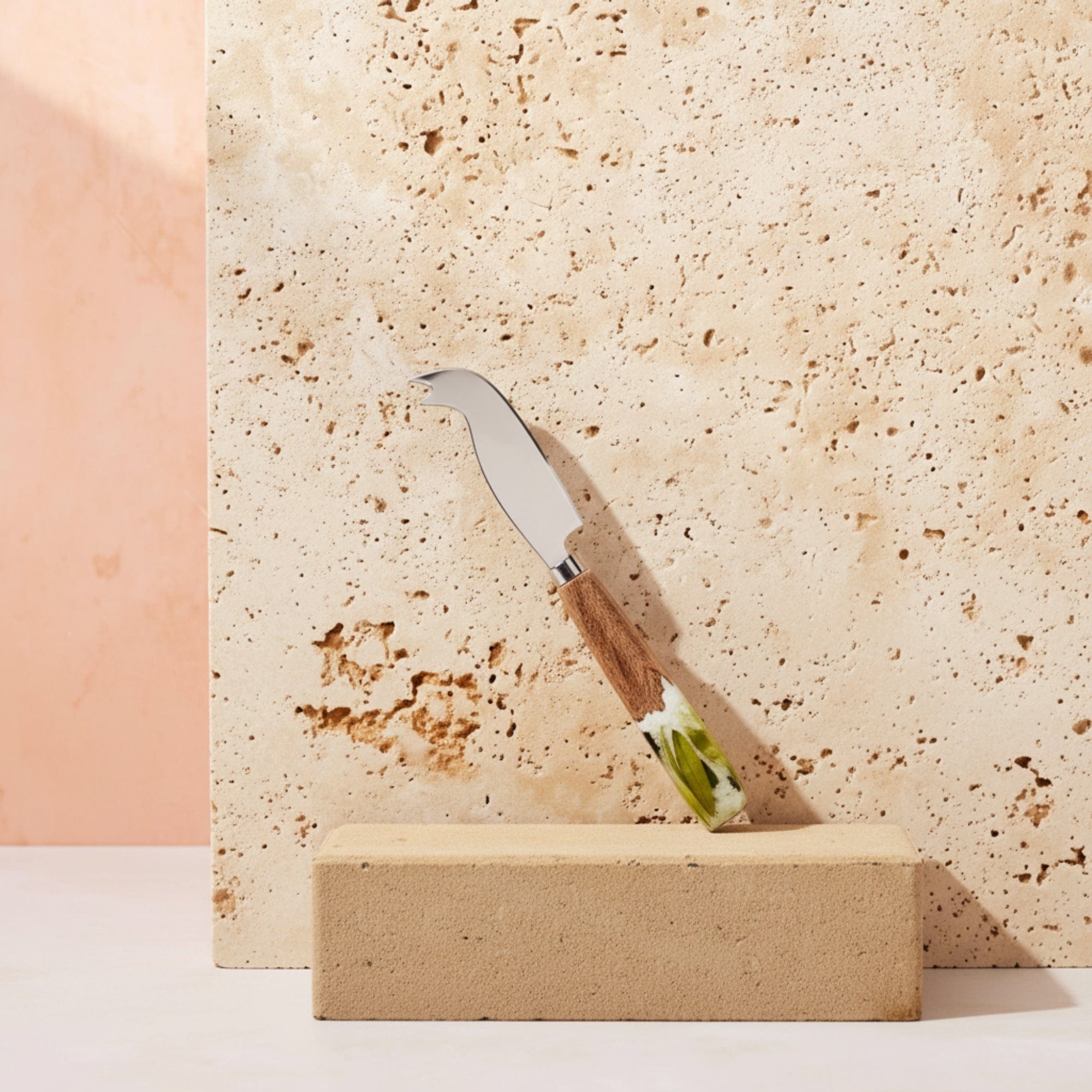 The Nibbles Gift Box in Sage Green - Detail shot showing resin patterns across all bundle pieces