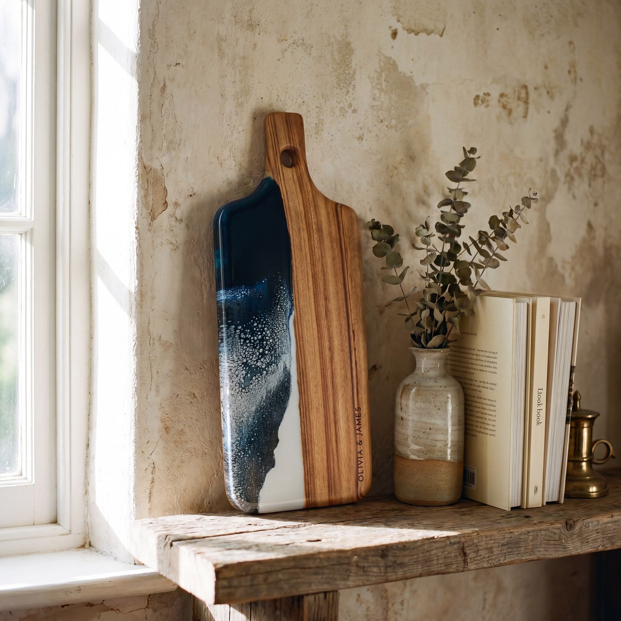 Large Resin Paddle in Prussian Blue housewarming styling#colour_prussian-blue