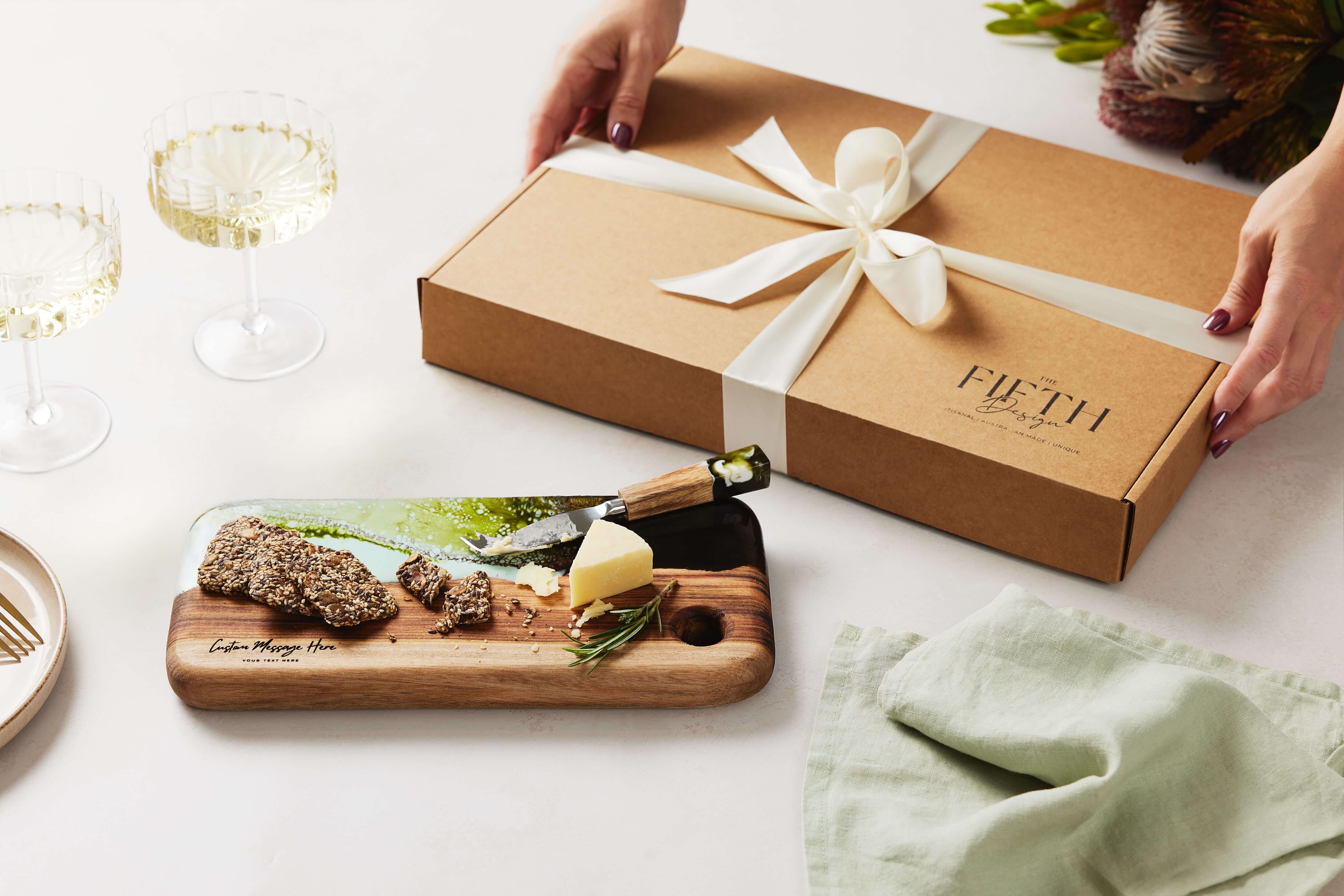 The Nibbles Gift Box in Lilac - Lifestyle scene with full bundle styled for entertaining