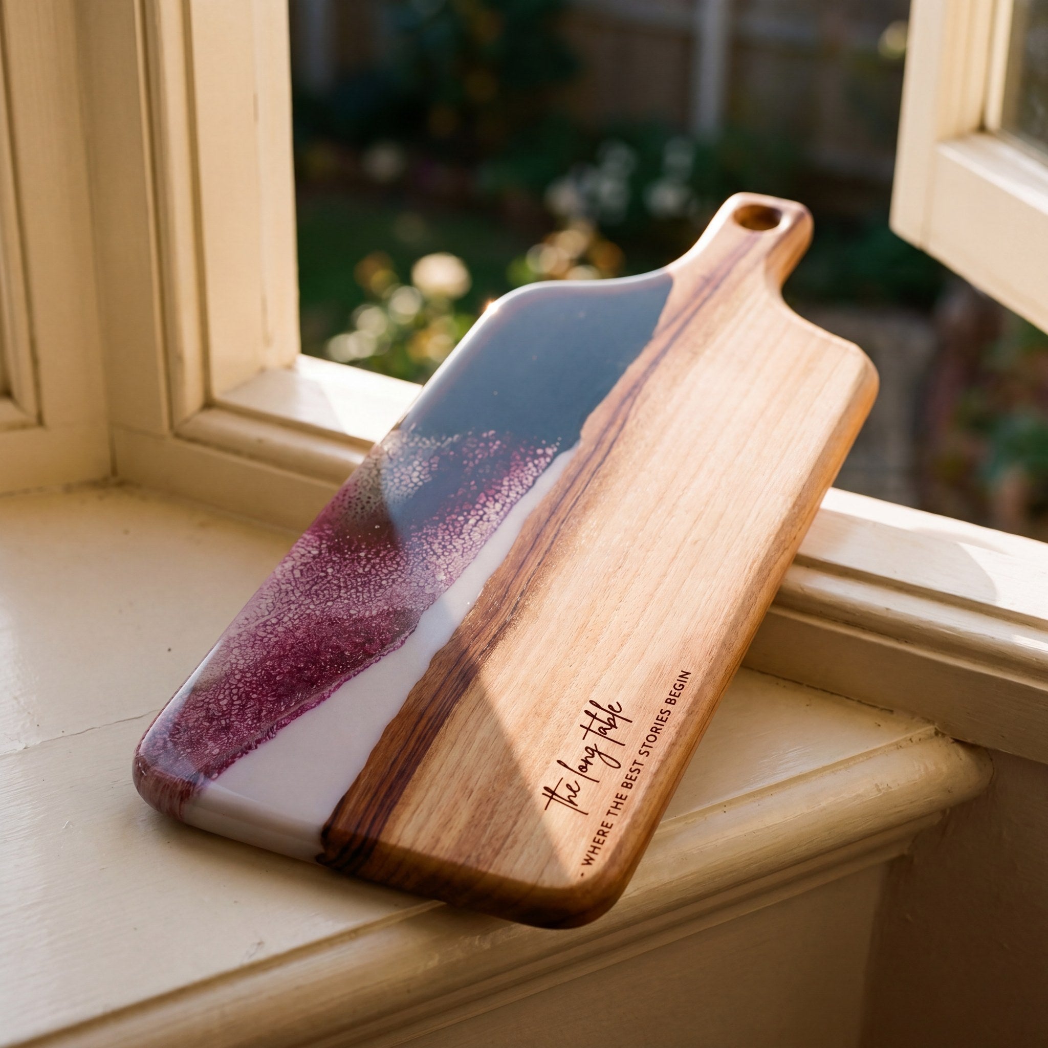 The Ultimate Gift Bundle in Lilac - Large paddle engraving detail