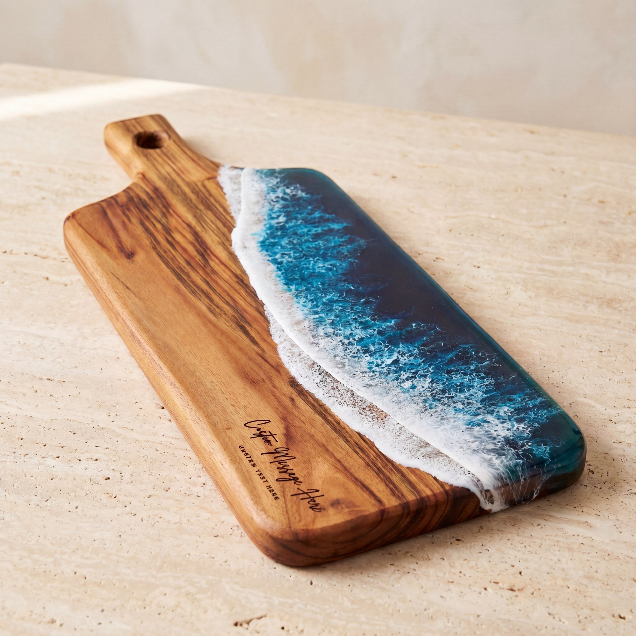 The Ultimate Gift Bundle in Seascape - Large paddle in hand for scale