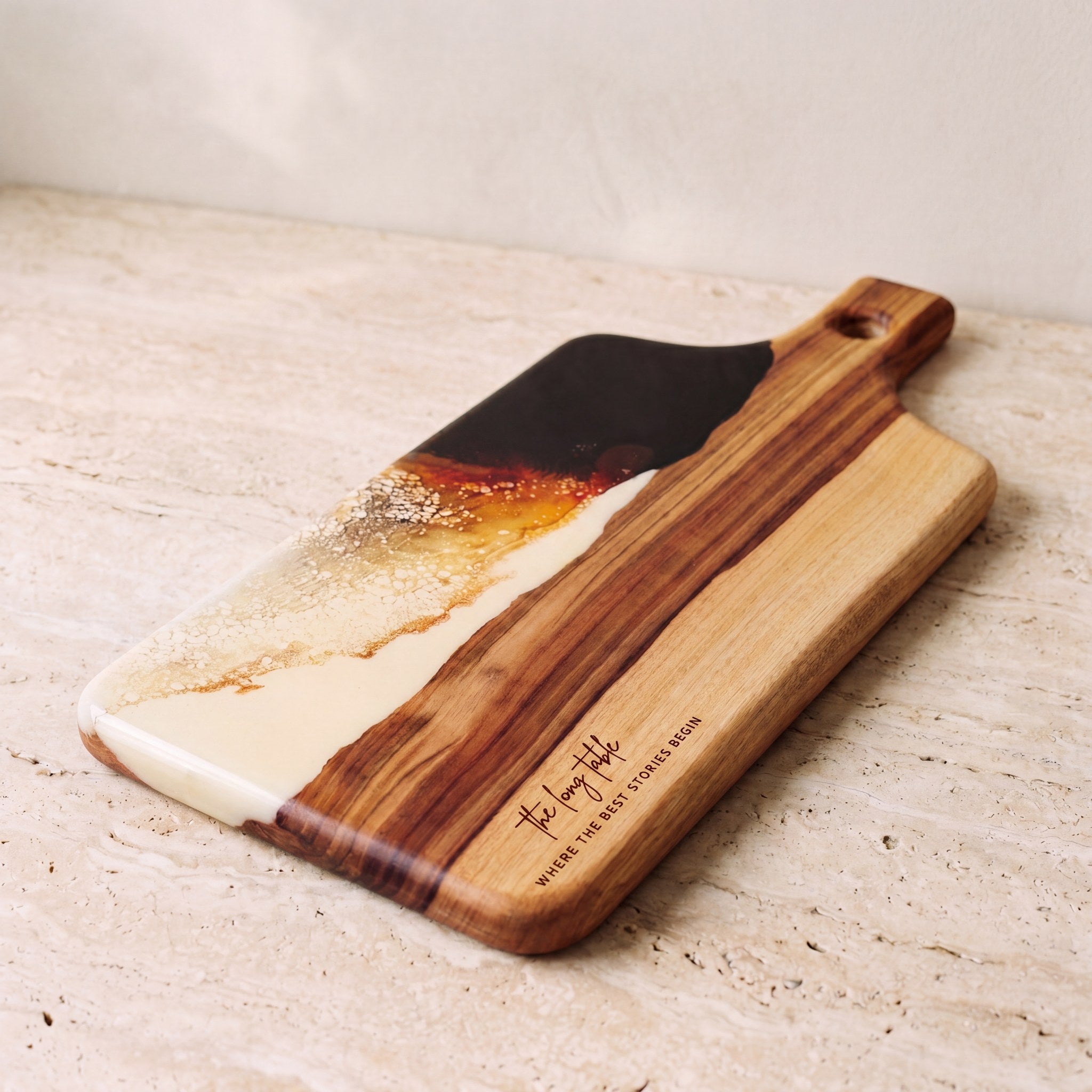 Large Resin Paddle in Burnt Ivory hero#colour_burnt-ivory