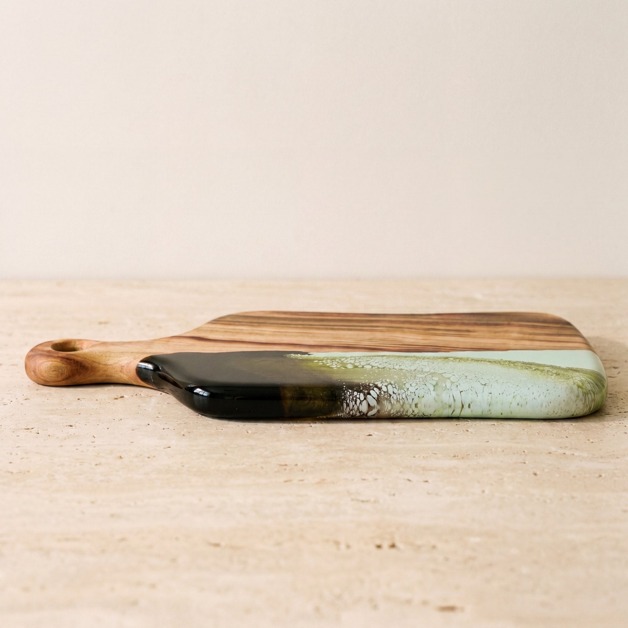 Charcuterie Bundle in Sage Green - Board side profile 