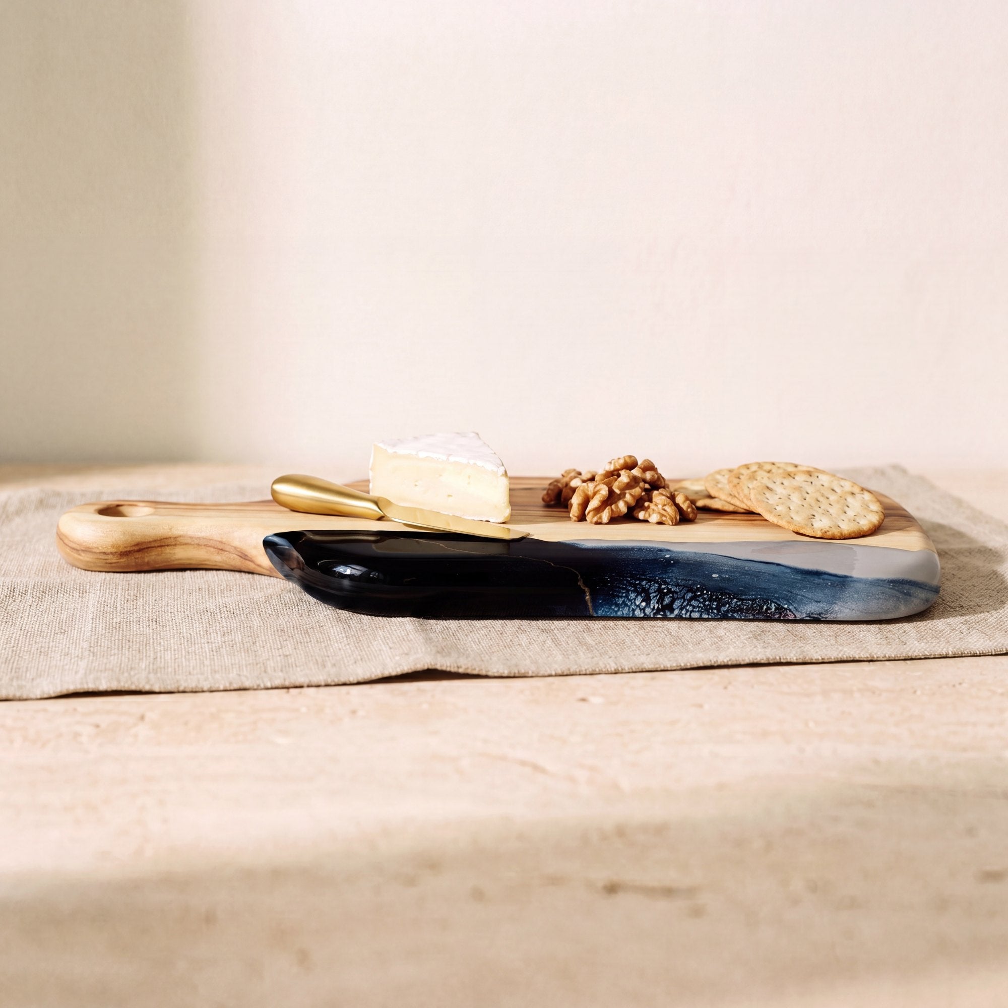 Charcuterie Bundle in Slate - Board side profile 