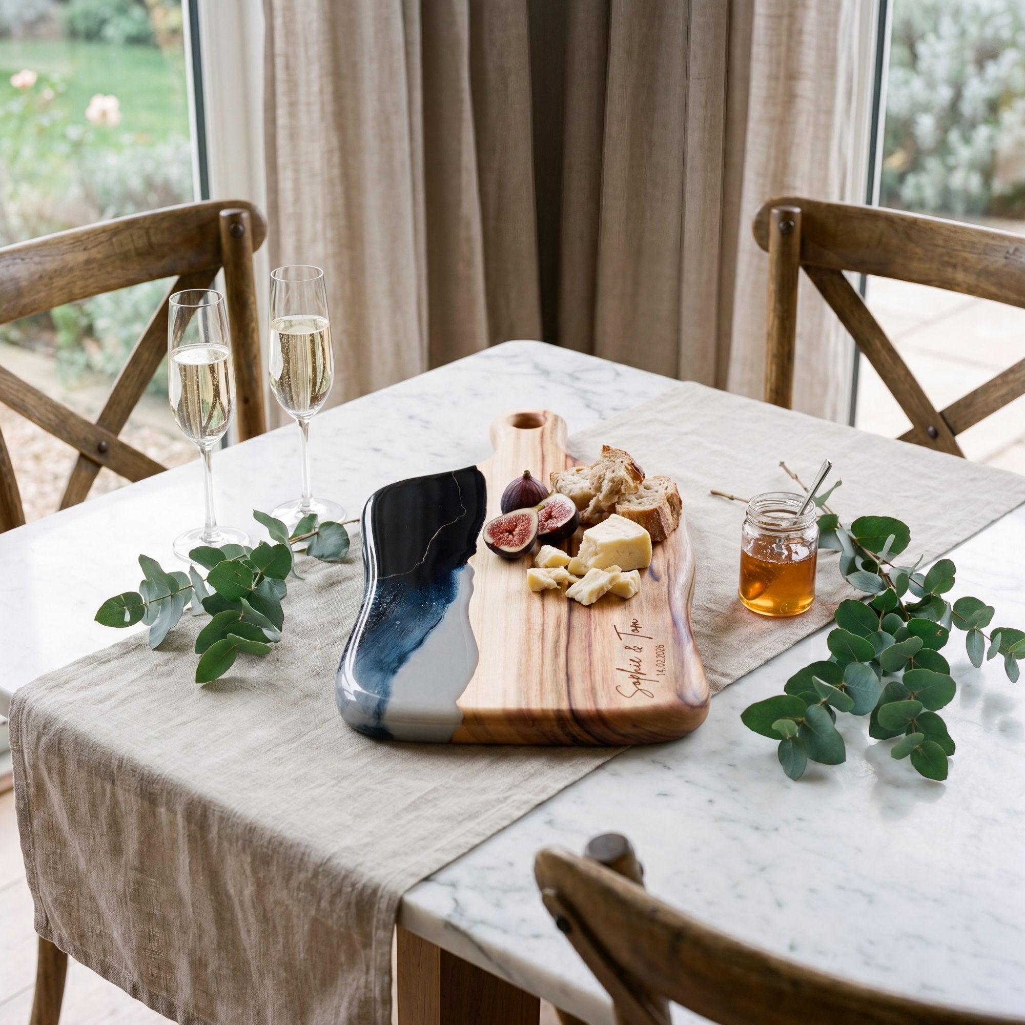 Charcuterie Bundle in Slate - Board styled lifestyle setting 