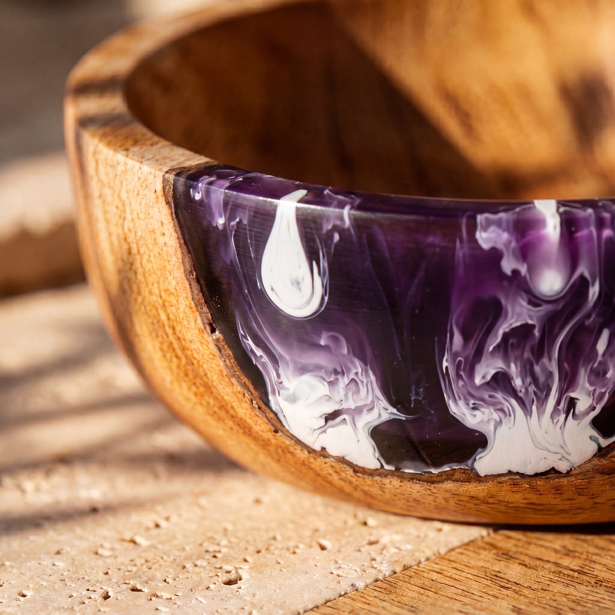 The Entertainer's Bundle in Lilac - Resin bowl resin close-up
