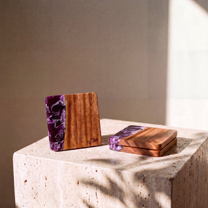 The Entertainer's Bundle in Lilac - Resin coaster hero