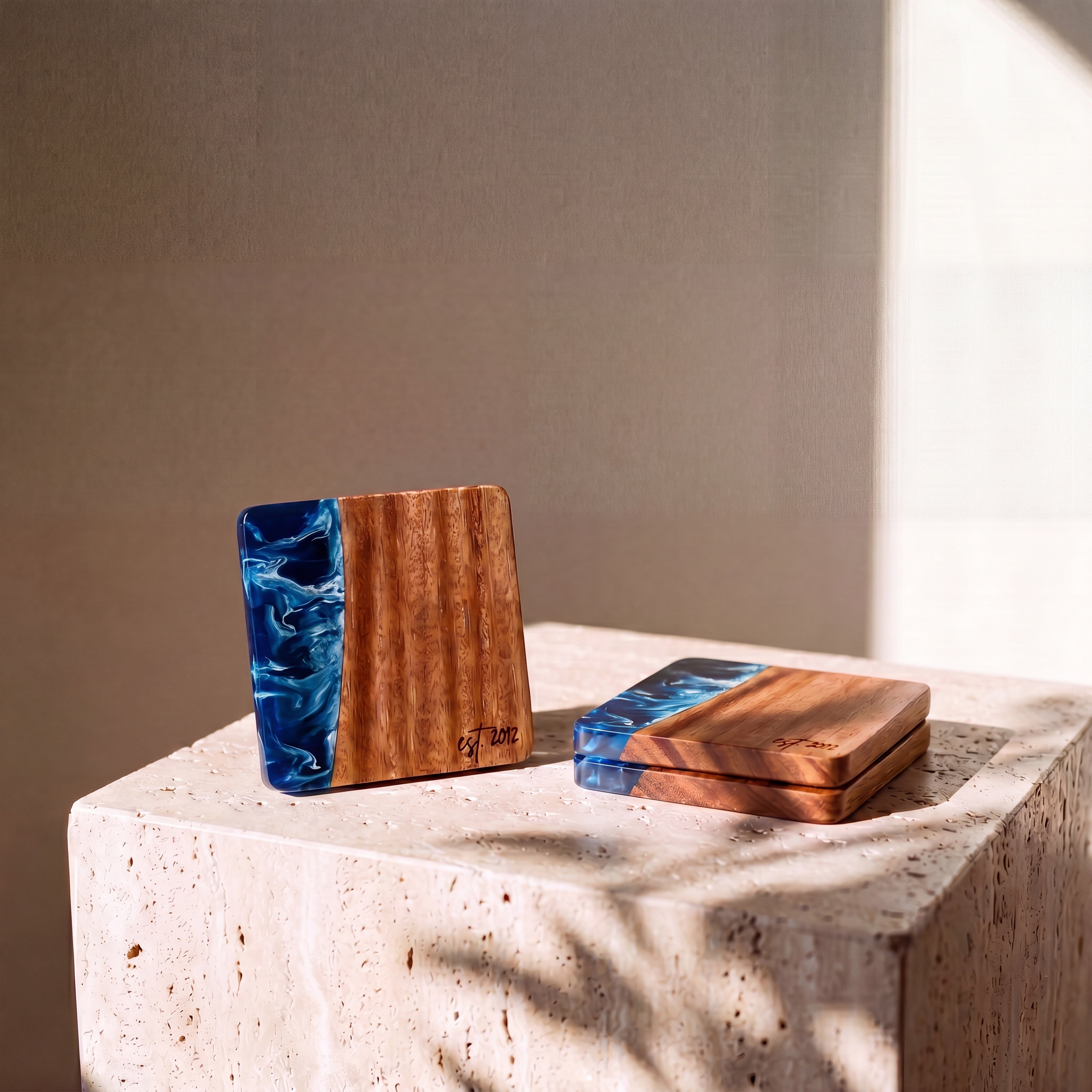 The Entertainer's Bundle in Prussian Blue - Resin coaster hero