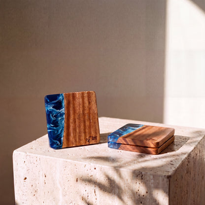 The Entertainer's Bundle in Prussian Blue - Resin coaster hero
