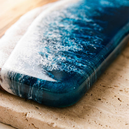The Entertainer's Bundle in Seascape - Large paddle resin pattern close-up