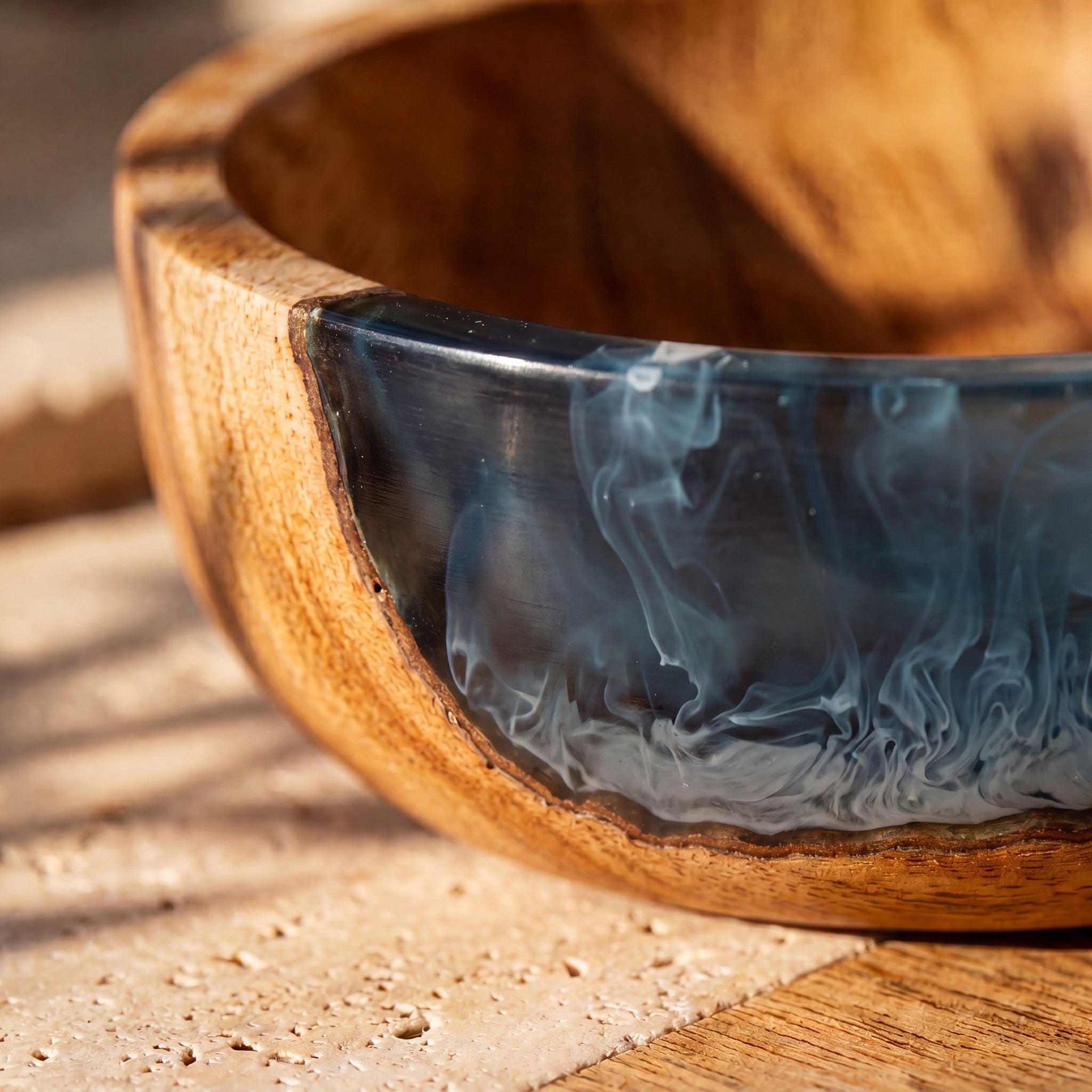 The Entertainer's Bundle in Slate - Resin bowl resin close-up
