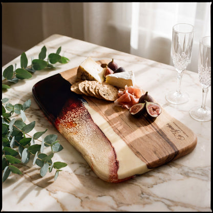 Large Resin Board in Burnt Ivory - Styled on a wedding table #colour_burnt-ivory