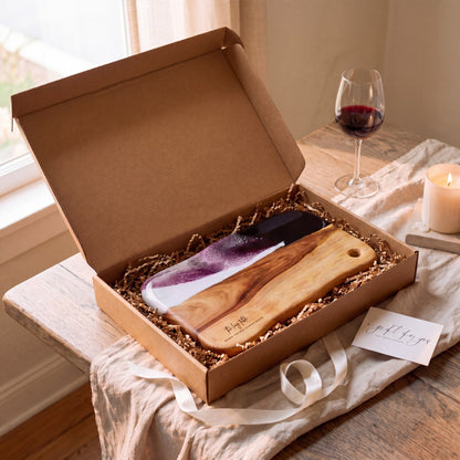 Large Resin Board in Lilac - Gift box presentation #colour_lilac