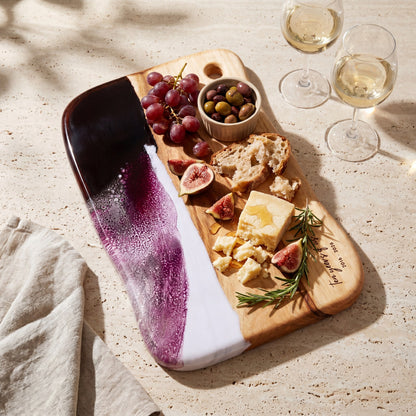 Large Resin Board in Lilac - Anniversary grazing board #colour_lilac