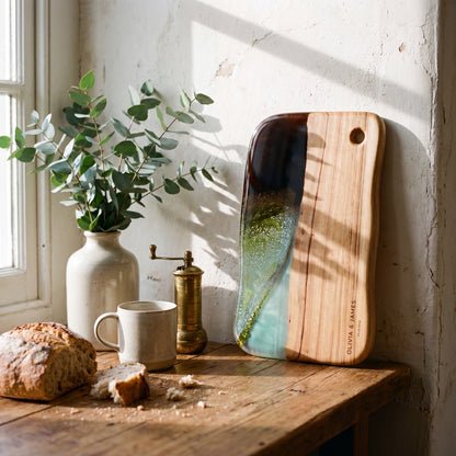 Large Resin Board in Sage Green - Housewarming styling #colour_sage-green