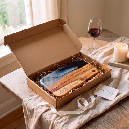 Large Resin Board in Slate - Gift box presentation #colour_slate