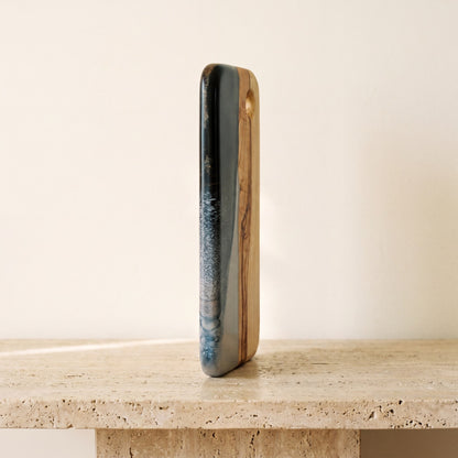 Small Resin Board in Slate - Side profile showing the resin edge #colour_slate