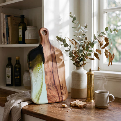 Medium Resin Paddle Board in Sage Green - Housewarming styling #colour_sage-green