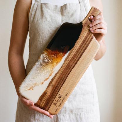 The Ultimate Gift Bundle in Burnt Ivory - Large paddle in hand for scale