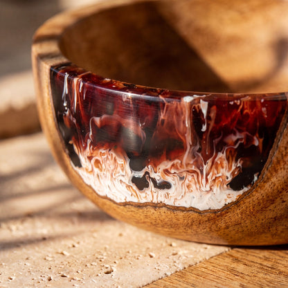The Ultimate Gift Bundle in Burnt Ivory - Resin bowl resin close-up