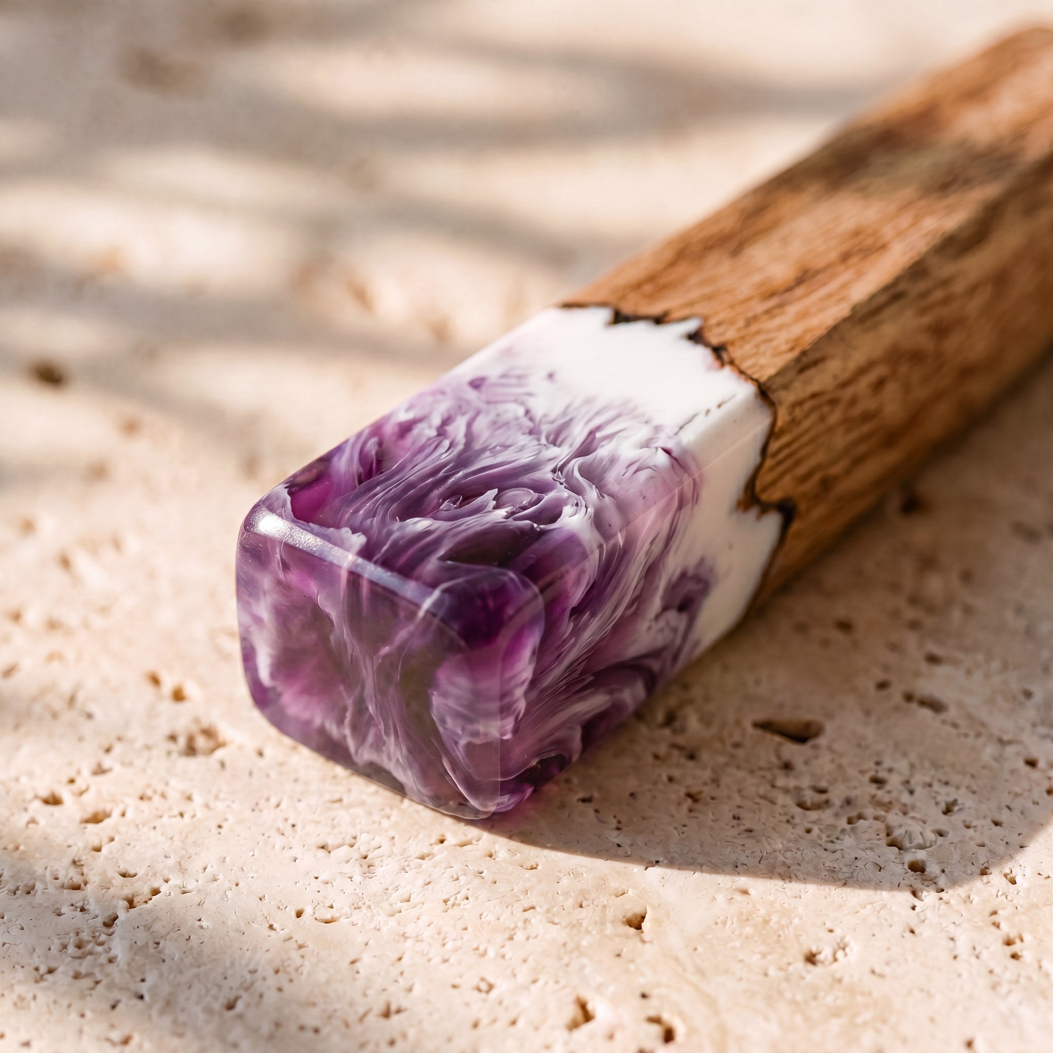 The Ultimate Gift Bundle in Lilac - Cheese knife resin close-up