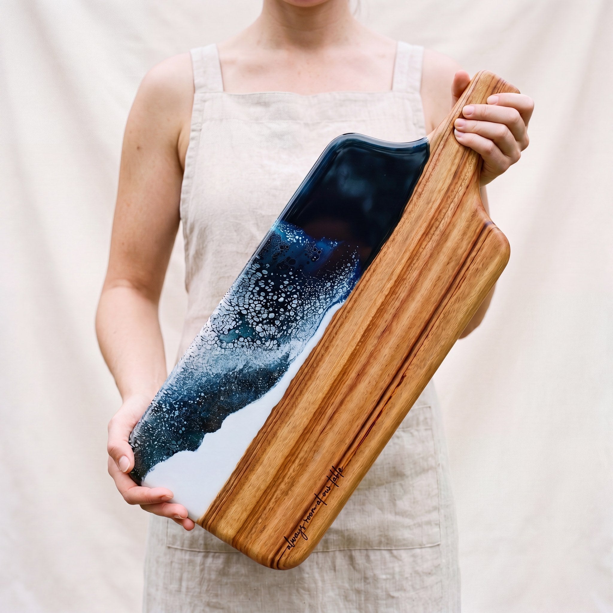 The Ultimate Gift Bundle in Prussian Blue - Large paddle in hand for scale