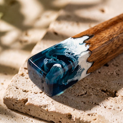 The Ultimate Gift Bundle in Prussian Blue - Cheese knife resin close-up