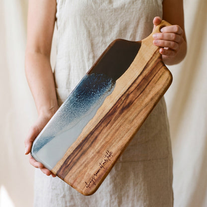 The Ultimate Gift Bundle in Slate - Large paddle in hand for scale
